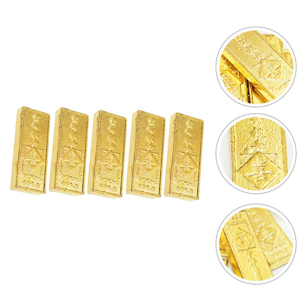 Amazon.com: NUOBESTY 5pcs Fake Gold Bar Realistic Replica Gold